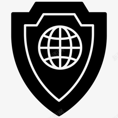 全球安全全球保护国际安全图标