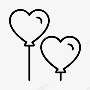 气球爱情派对装饰图标