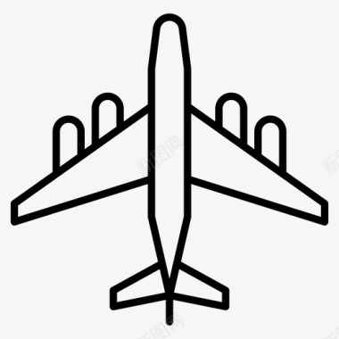 固定翼飞机飞机航空运输图标