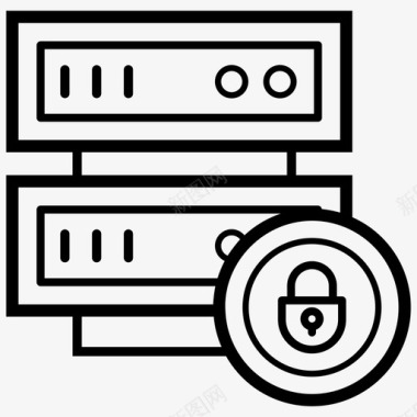 vpn网络服务器安全数据收集系统安全锁服务器图标