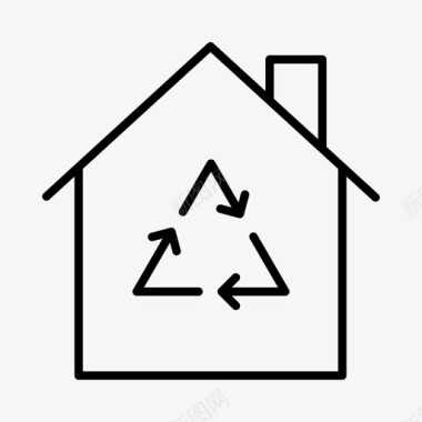 家庭回收回收可持续性图标