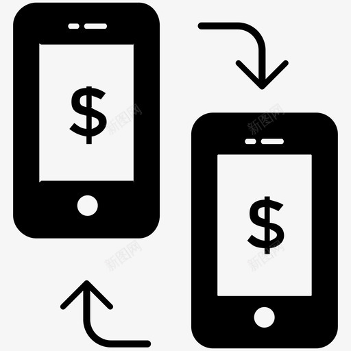 交易数据共享电子商务svg_新图网 https://ixintu.com 交易 数据 共享 电子商务 金融 移动 资金 转移 区块 图标 收集