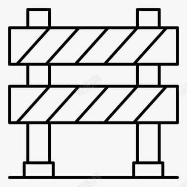 路障边界施工路障图标