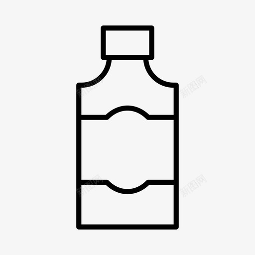 瓶子标签酒精瓶子svg_新图网 https://ixintu.com 瓶子 标签 酒精 饮料 白酒