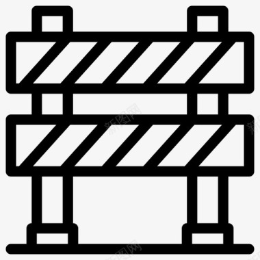 路障边界施工路障图标