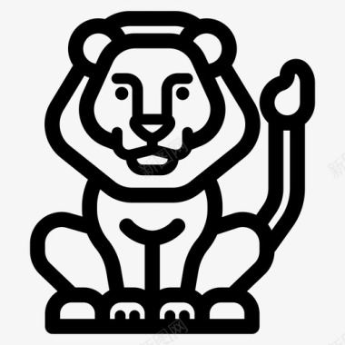狮子食肉动物猫图标