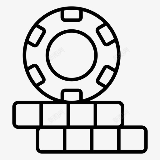 扑克筹码赌场筹码扑克令牌svg_新图网 https://ixintu.com 扑克 筹码 赌场 令牌 赌博 硬币 一套 运动 轮廓 矢量 矢量图