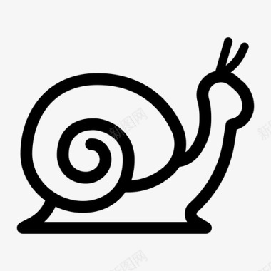 蜗牛腹足动物软体动物图标