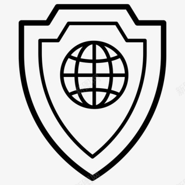 全球安全全球保护国际安全图标