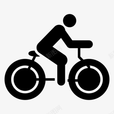 自行车自行车比赛自行车骑手图标