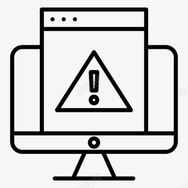 服务器错误阻止网页网页警告图标