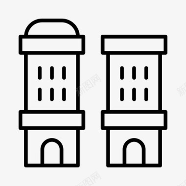 公寓大楼高层图标