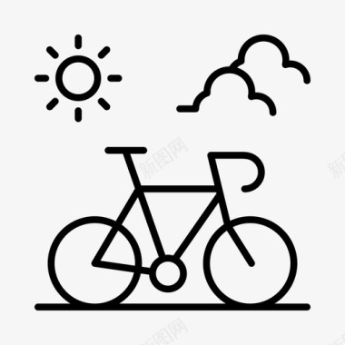 骑自行车社区社区服务图标