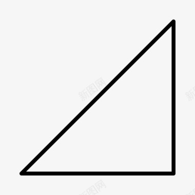 三角形几何学直角图标