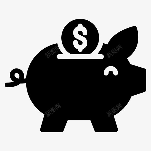 猪币生意钱svg_新图网 https://ixintu.com 猪币 生意 钱储蓄 储蓄 融资