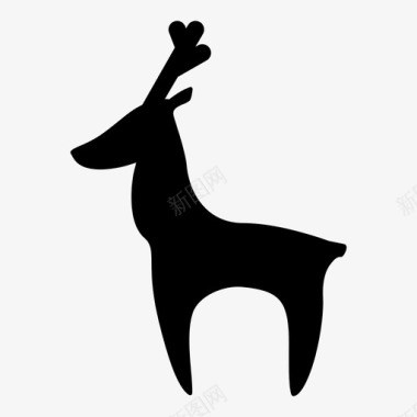 鹿圣诞节节日图标