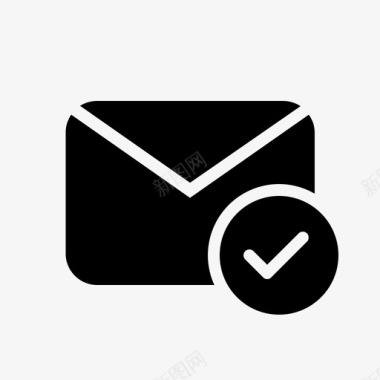 批准邮件检查表电子邮件图标
