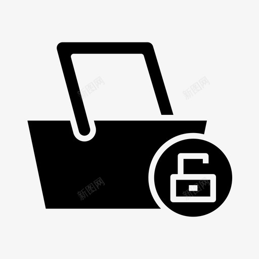 篮子购物车订单svg_新图网 https://ixintu.com 篮子 购物车 订单 购物 解锁 实心