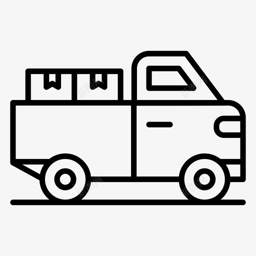 皮卡交货货物交货卡车svg_新图网 https://ixintu.com 交货 皮卡 卡车 货物 车辆 运输 汽车修理 矢量 矢量图 图标