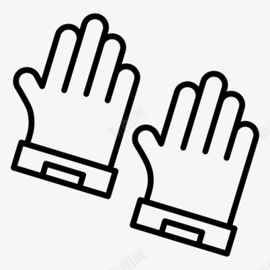 守门员手套手保护运动配件图标