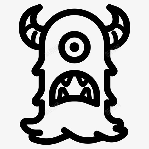 毛茸茸的怪物万圣节吓人的svg_新图网 https://ixintu.com 毛茸茸 怪物 万圣节 吓人 人的 幽灵