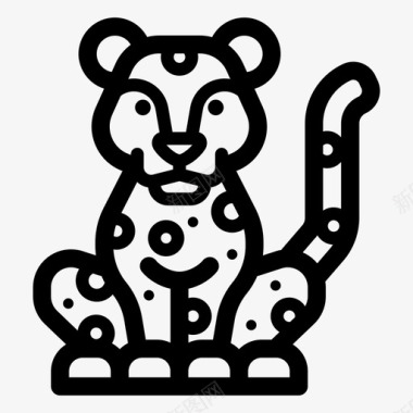 豹食肉动物猫图标