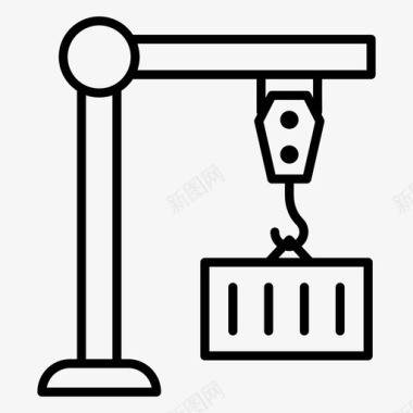 港口起重机起重机码头工业起重机图标
