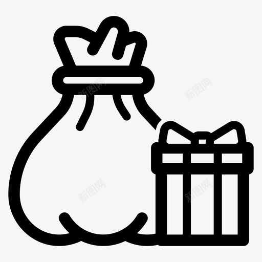 圣诞礼物包礼物svg_新图网 https://ixintu.com 圣诞 礼物 包礼物 圣诞节 新年