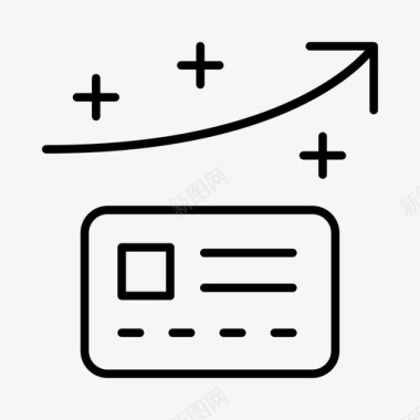 电子商务信用卡数字图标