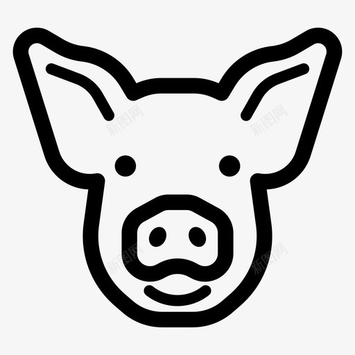 猪动物仔猪svg_新图网 https://ixintu.com 动物 猪仔 仔猪 农业