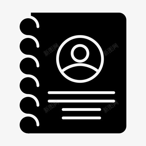 通讯录电话用户svg_新图网 https://ixintu.com 通讯录 电话 用户 网络 通信