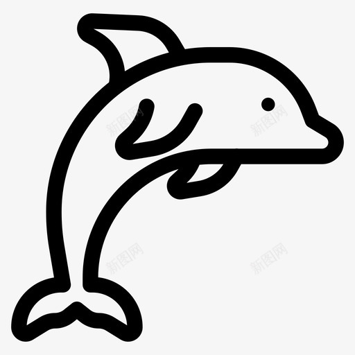海豚动物水生svg_新图网 https://ixintu.com 动物 海豚 水生 哺乳动物 海洋 王国