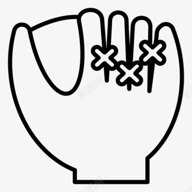 棒球手套守门员手套手保护图标