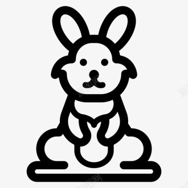 兔子动物啮齿动物图标