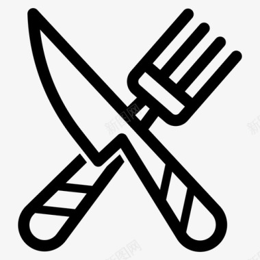 餐具吃的刀图标