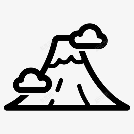 富士山日本地标svg_新图网 https://ixintu.com 富士山 日本 本地 火山 斐济 城市 市地