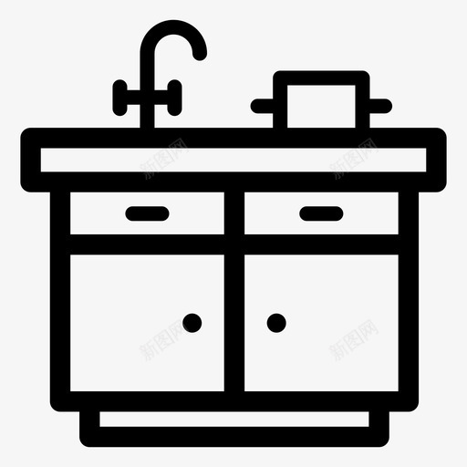 厨房岛橱柜家具svg_新图网 https://ixintu.com 厨房 家具 橱柜 水槽 家居装饰
