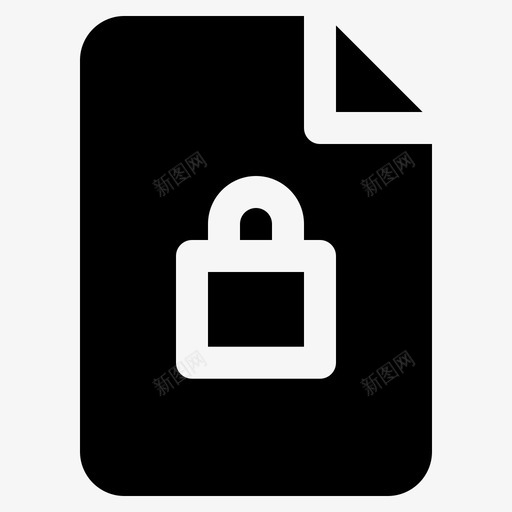 锁定文件纸张文件和文件夹实体svg_新图网 https://ixintu.com 文件 锁定 纸张 文件夹 实体