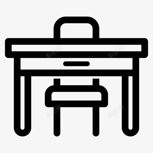 写字台办公桌家具svg_新图网 https://ixintu.com 写字台 家具 办公桌 办公室 工作 家居装饰