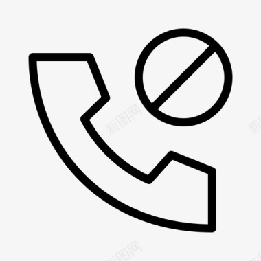 电话闭塞通信禁用图标