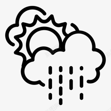 毛毛雨天气预报雨图标