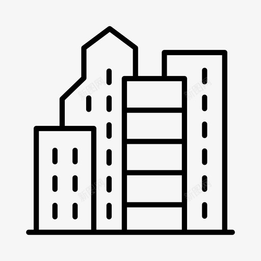 城市建筑物城市景观svg_新图网 https://ixintu.com 城市 建筑物 景观 高层 办公楼 摩天大楼