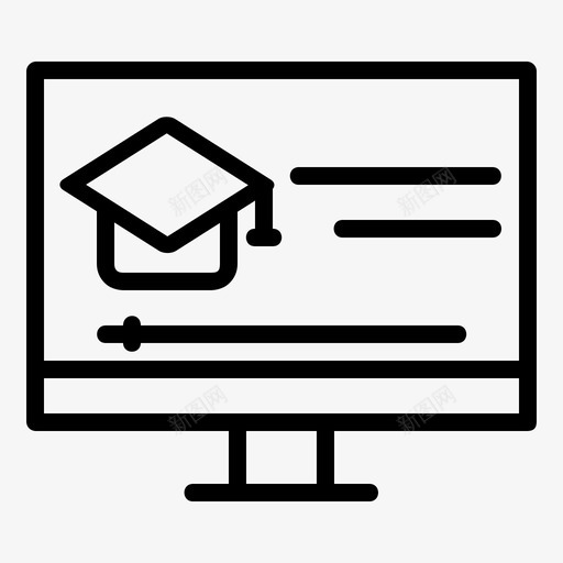 在线教育计算机课程svg_新图网 https://ixintu.com 在线教育 计算机 课程学习 在线学习