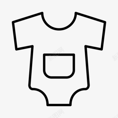 婴儿套装衣服服装图标