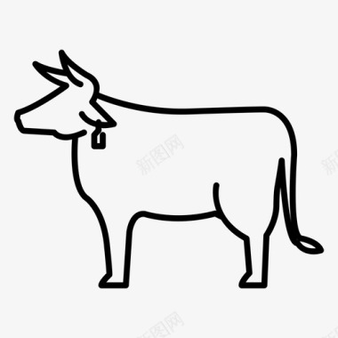 牛动物农夫动物图标