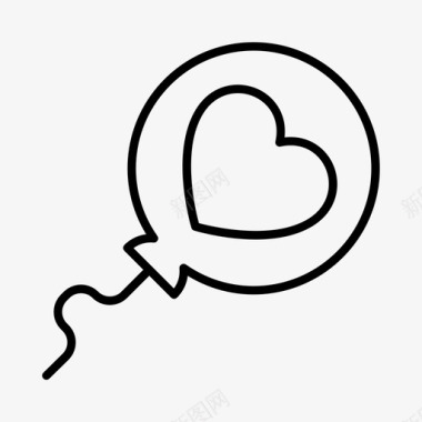 气球爱情派对装饰图标