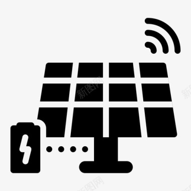 太阳能电池环保图标