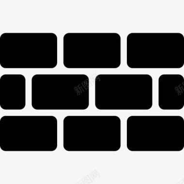 建筑砖块墙壁图标