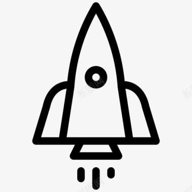 火箭宇宙飞船加速图标