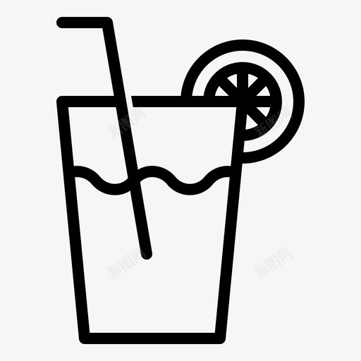 果汁饮料柠檬svg_新图网 https://ixintu.com 果汁饮料 饮料 柠檬水 派对 庆祝 系列
